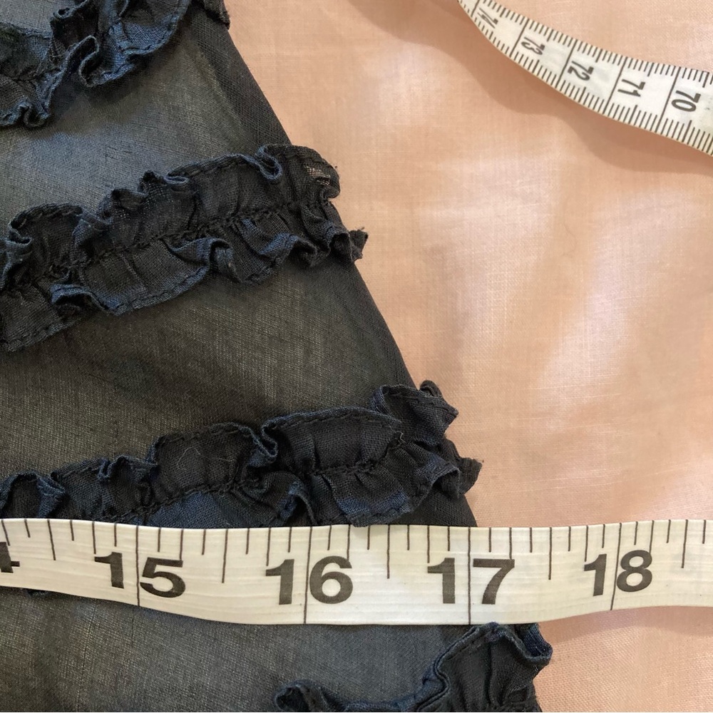 Anthropologie Odille black dress tiered ruffles whimsigoth special occasion - Picture 10 of 15